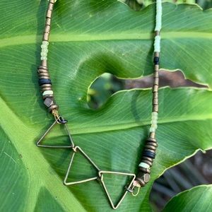 Mixed metals and stones necklace